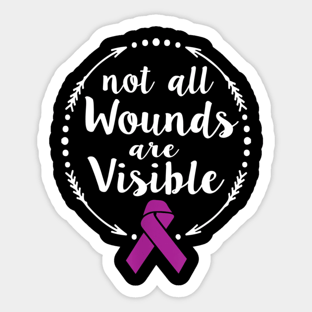 Not All Wounds Visible Domestic Violence Survivor Sticker by jordanfaulkner02